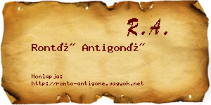 Rontó Antigoné névjegykártya